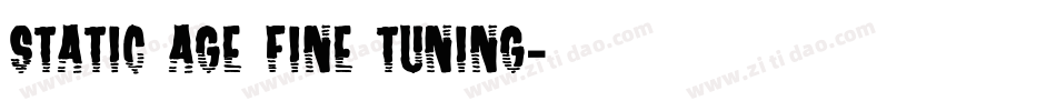 Static Age Fine Tuning字体转换